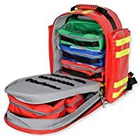 GIMA ref 27172 Mochila&quot-Logic 2&quot- para emergencias sanitarias- poliéster recubierto de PVC- 40 x 25 x h 47 cm- roja…